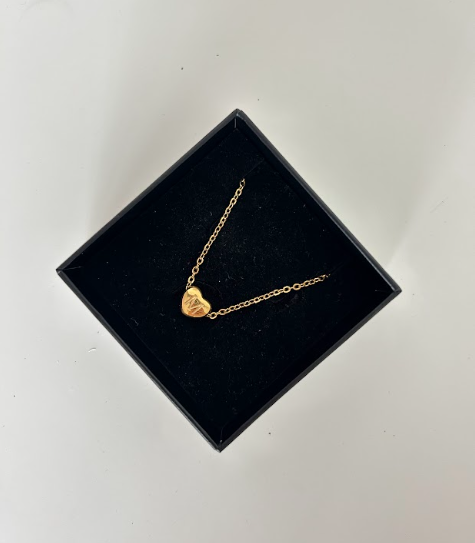 DAINTY HEART INITIAL NECKLACE M - The Vault