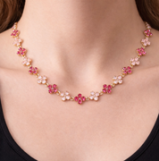 TOTAL GLAM CRYSTAL PINK NECKLACE