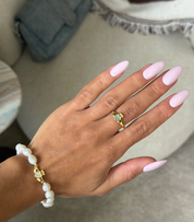 HEART CROWN CLADDAGH BIRTHSTONE ADJUSTABLE RING