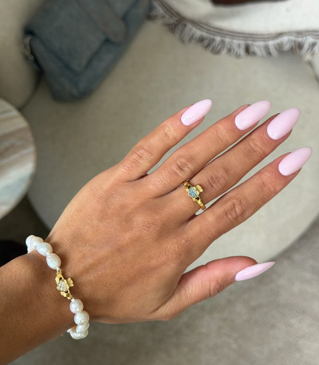 HEART CROWN CLADDAGH BIRTHSTONE ADJUSTABLE RING