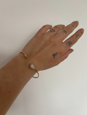 DIAMOND OVAL BANGLE- The Vault