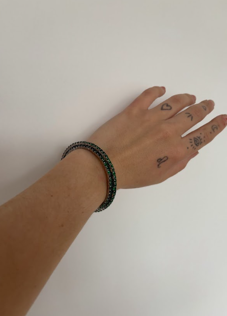GREEN SPARKLE BANGLE - The Vault