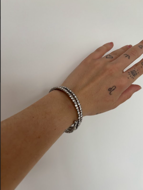 SILVER SPARKLE BANGLE - The Vault