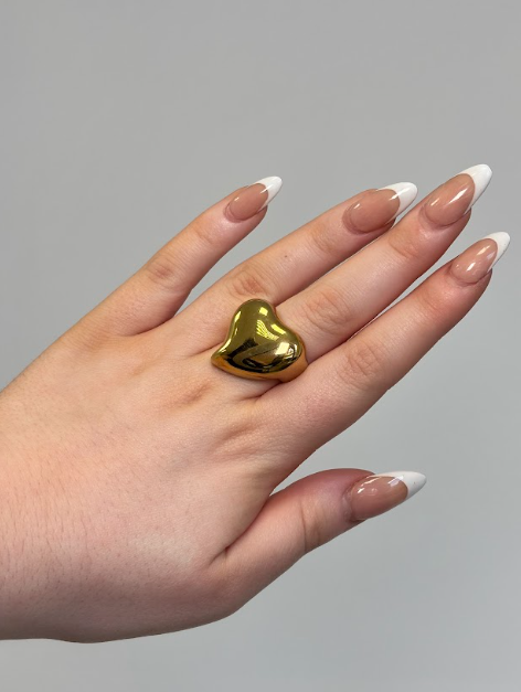 HEART BUBBLE ADJUSTABLE RING - The Vault