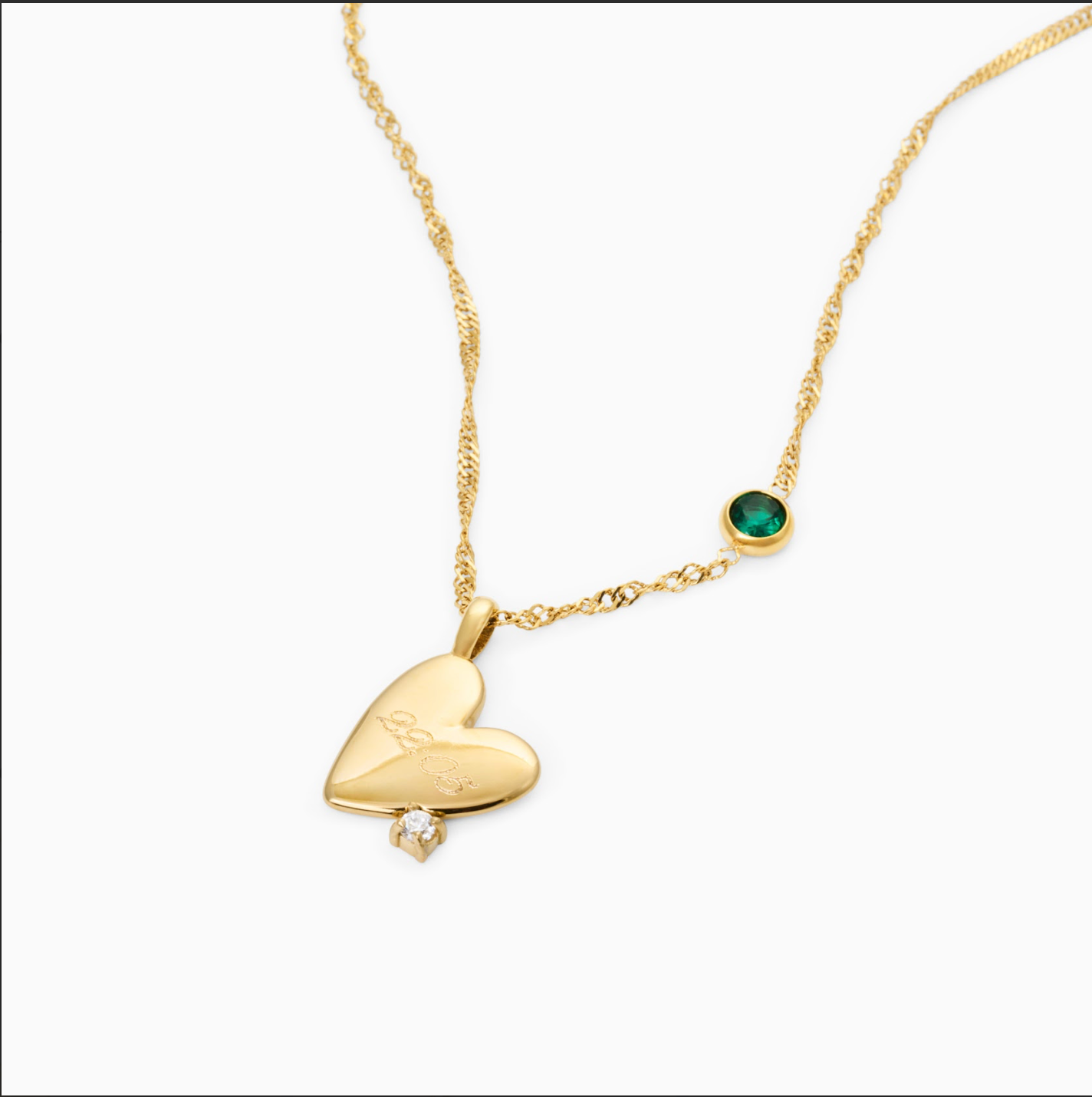 RACHEL GORRY YOUR KEEPSAKE BIRTHSTONE ENGRAVEABLE NECKLACE