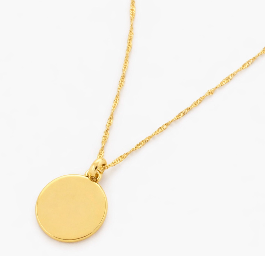 SIGNATURE ENGRAVABLE DISC NECKLACE