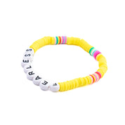 BLACK FEARLESS BEADED BRACELET