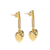 LOVE DRIFT HEART DROP EARRINGS