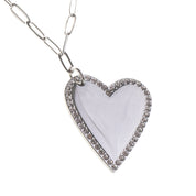 TILTED LOVE HEART ENGRAVABLE NECKLACE