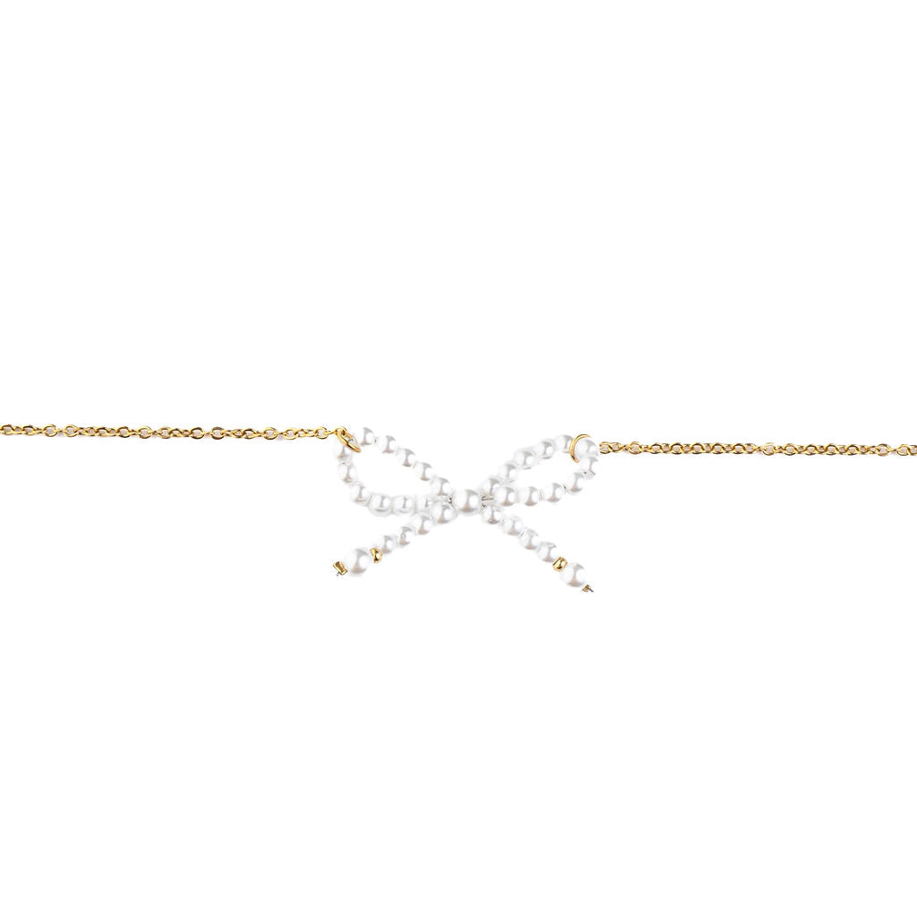 PEARL BOW NECKLACE
