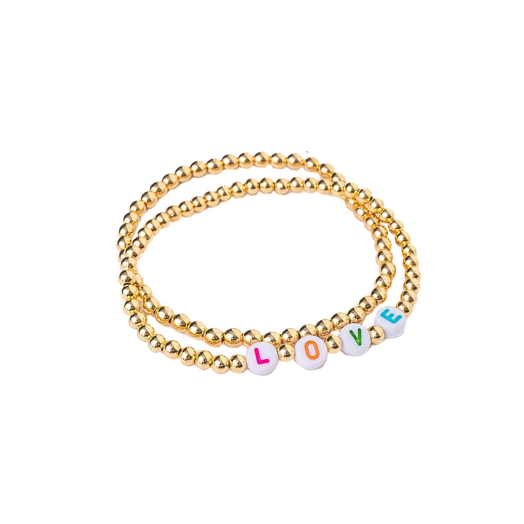 LOVE BEADED BRACELET DUO