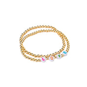 LOVE BEADED BRACELET DUO