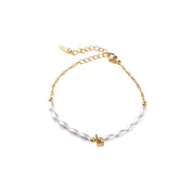 FRESHWATER PEARL INITIAL BRACELET