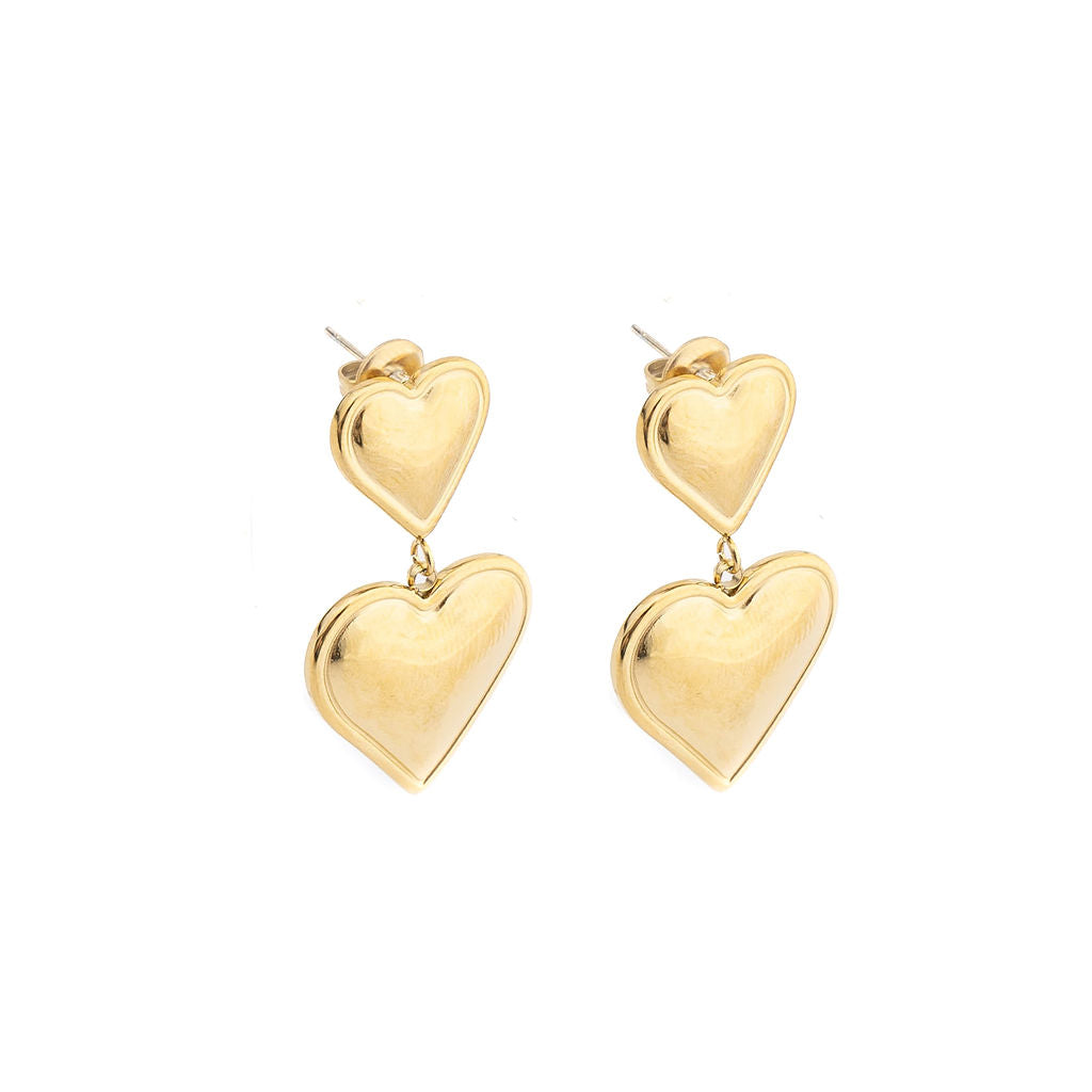 DOUBLE HEART EARRINGS