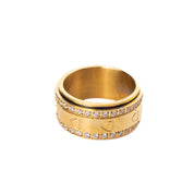 CUPID HEART CRYSTAL SPINNING RING