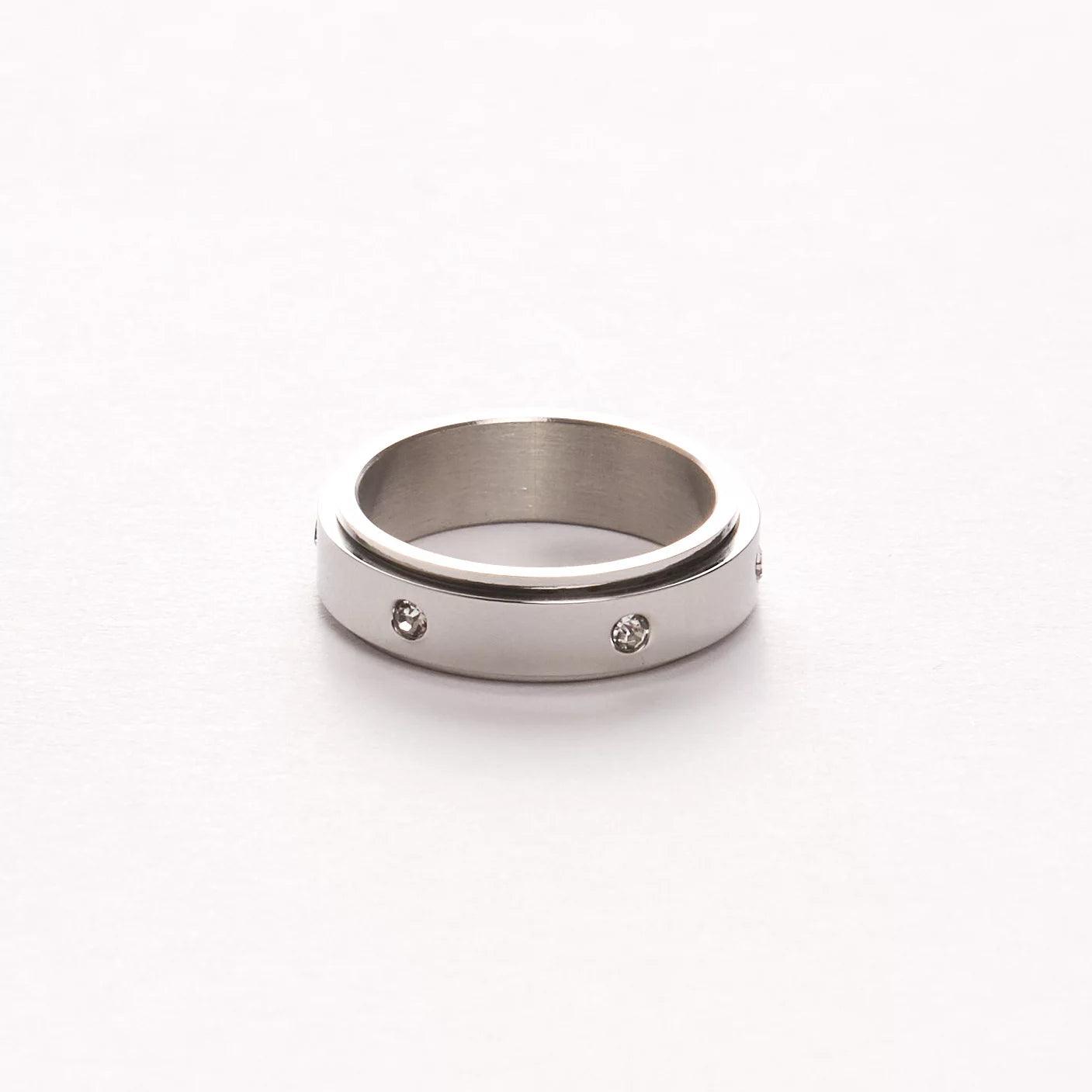 FEARLESS SPINNING RING best gold plated tarnish and water resistant piece by Irish Jewellery brand - Lynott Jewellery