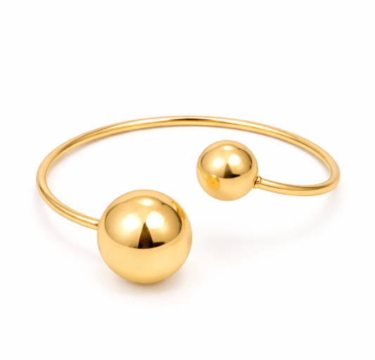 KATJIA MIA FROZEN IN TIME BANGLE best gold plated tarnish and water resistant piece by Irish Jewellery brand - Lynott Jewellery