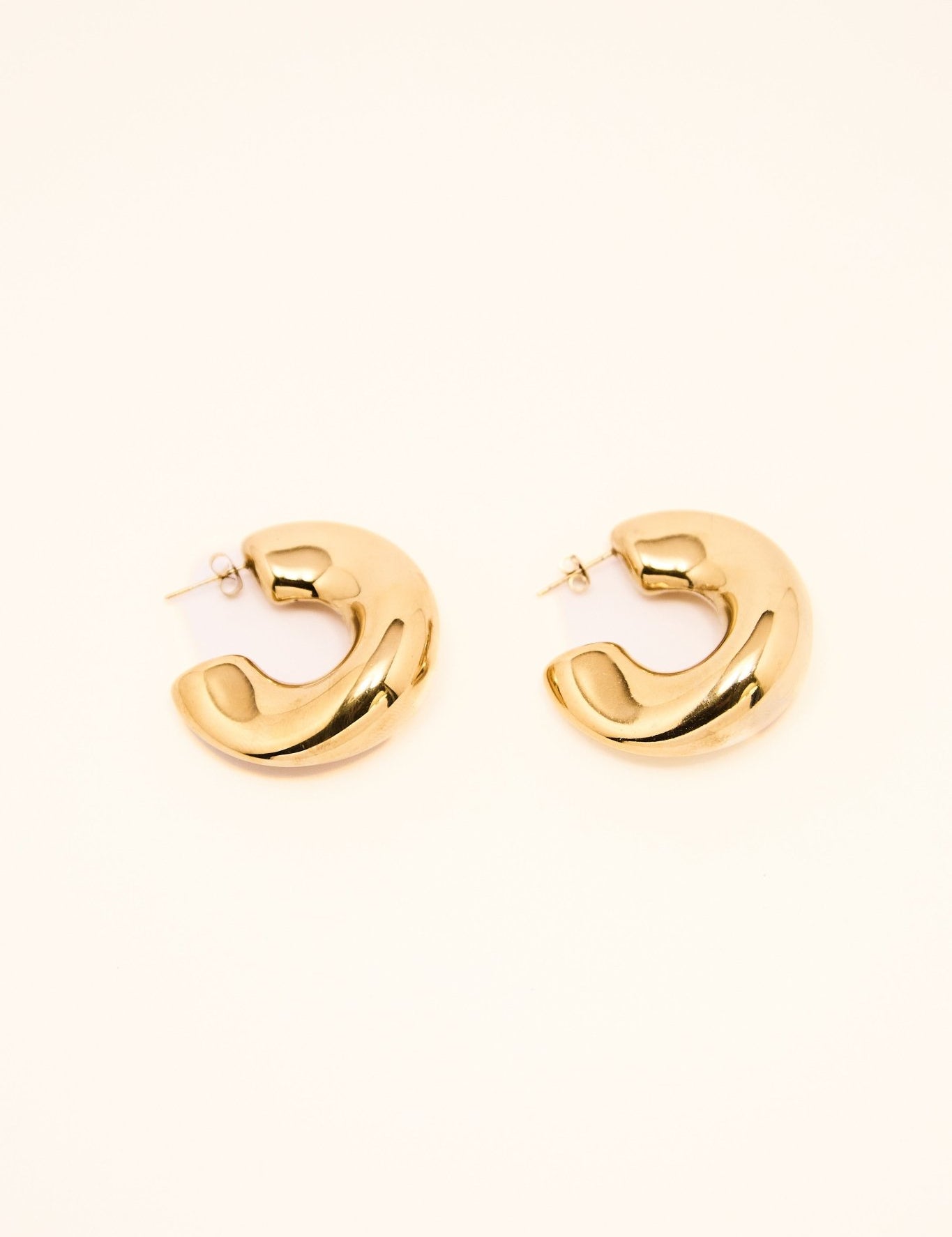 KATJA MIA LUNA HOOPS best gold plated tarnish and water resistant piece by Irish Jewellery brand - Lynott Jewellery