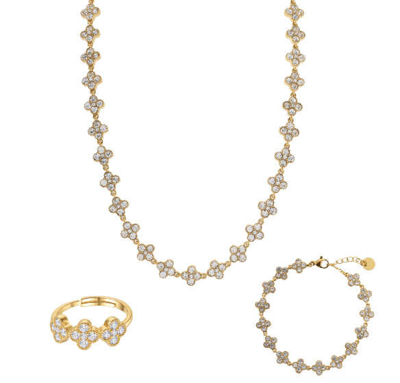 Golden Hour Set best gold plated tarnish and water resistant piece by Irish Jewellery brand - Lynott Jewellery