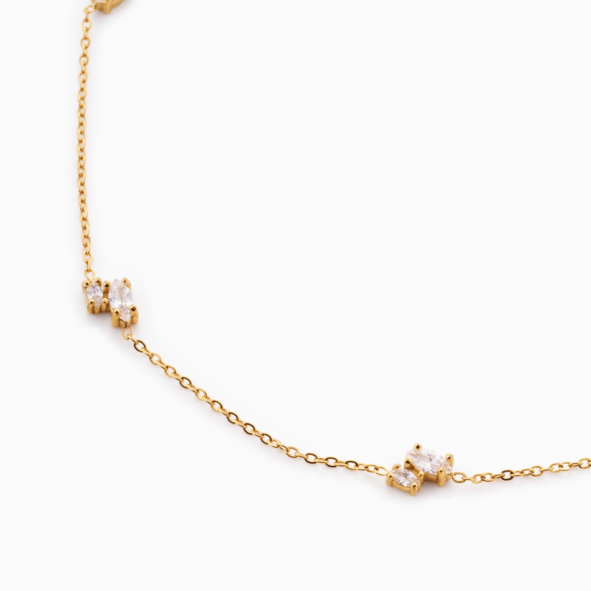 RACHEL GORRY - CHELSEA MARQUISE NECKLACE best gold plated tarnish and water resistant piece by Irish Jewellery brand - Lynott Jewellery