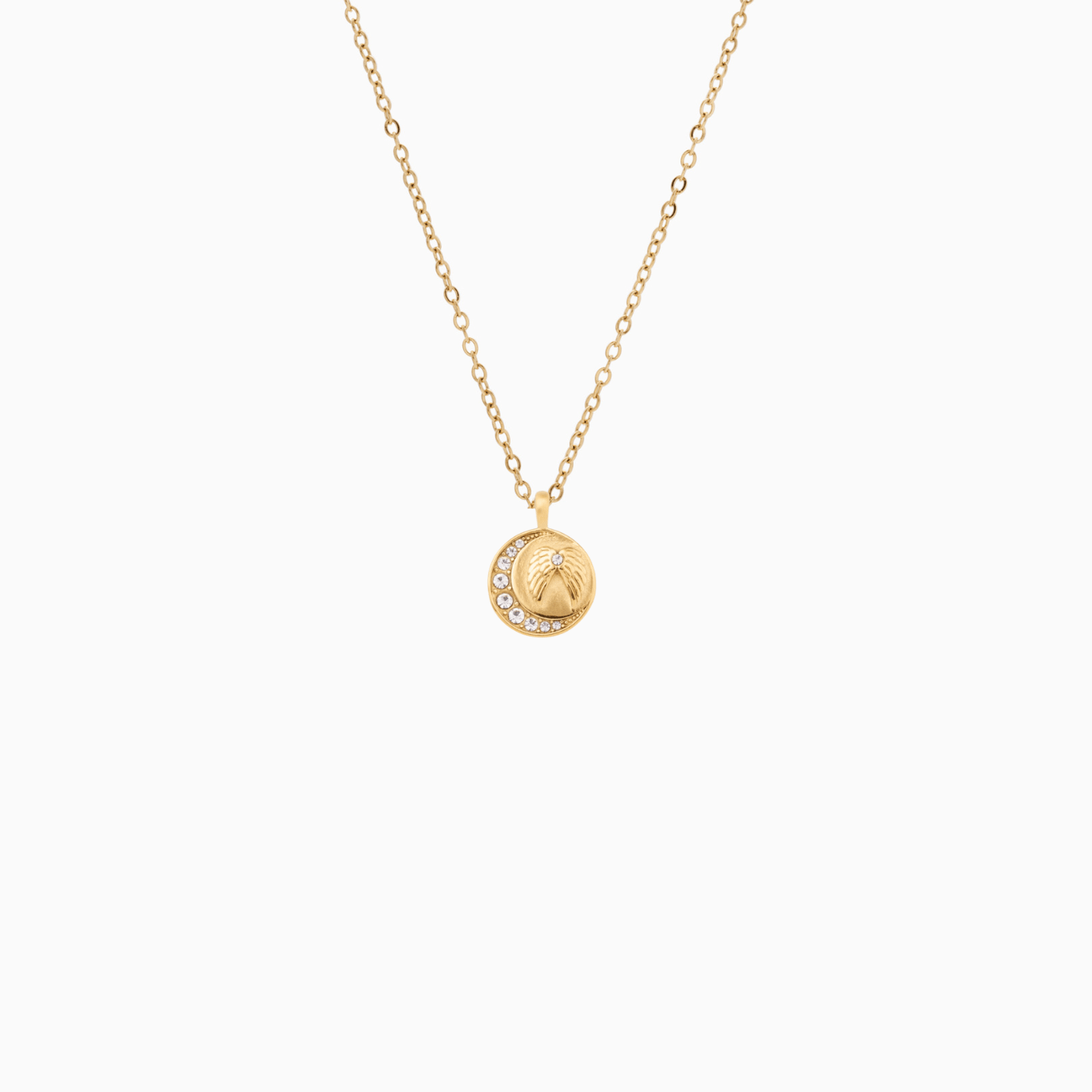 RACHEL GORRY - FIADH DREAM DISC NECKLACE best gold plated tarnish and water resistant piece by Irish Jewellery brand - Lynott Jewellery