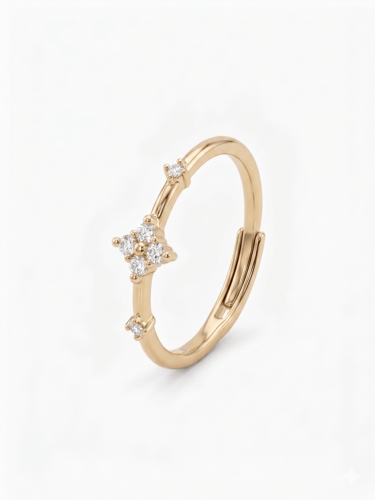 STARDUST CLUSTER RING best gold plated tarnish and water resistant piece by Irish Jewellery brand - Lynott Jewellery