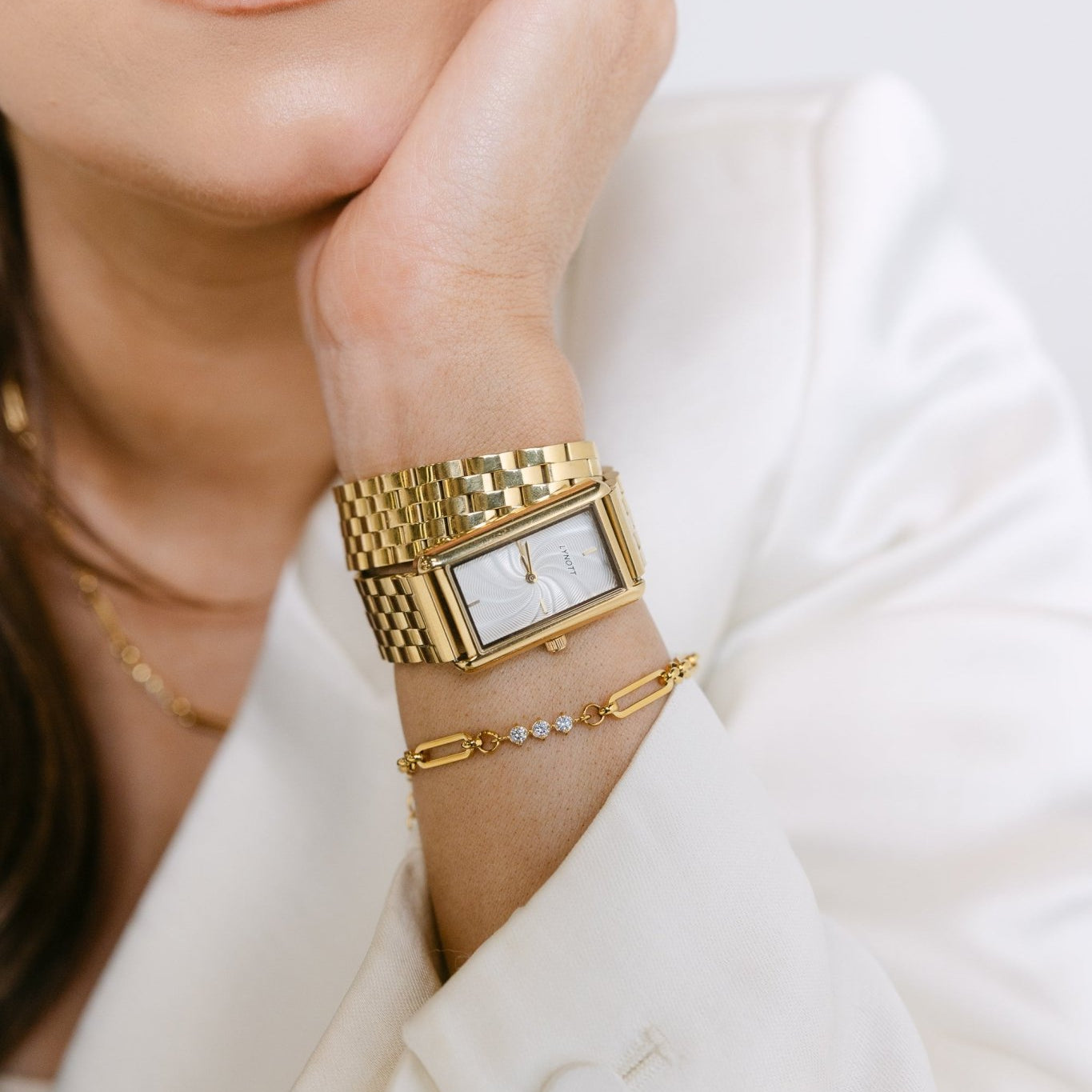 RACHEL GORRY - MOIRA DOUBLE STRAP WATCH best gold plated tarnish and water resistant piece by Irish Jewellery brand - Lynott Jewellery