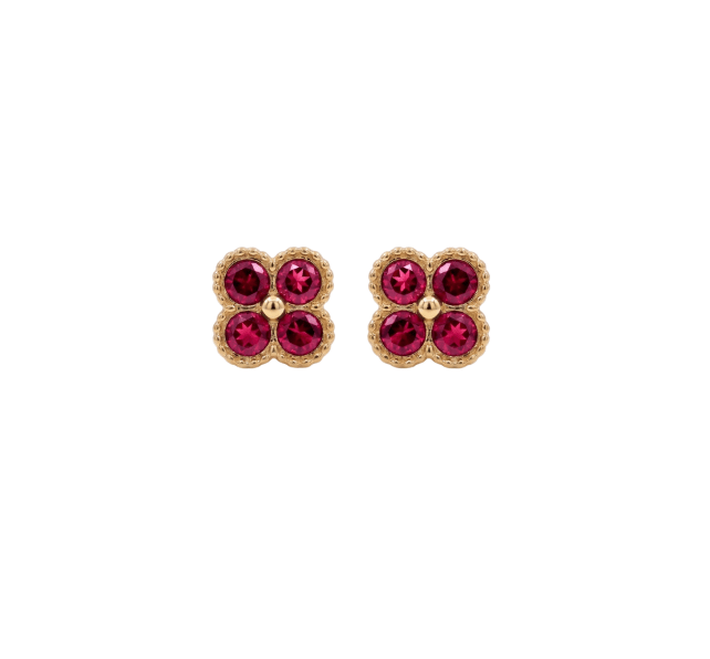 TOTAL GLAM PINK STUDS best gold plated tarnish and water resistant piece by Irish Jewellery brand - Lynott Jewellery