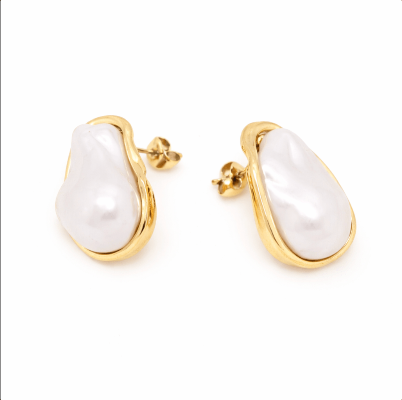 KATJA MIA OPALITE EARRINGS best gold plated tarnish and water resistant piece by Irish Jewellery brand - Lynott Jewellery