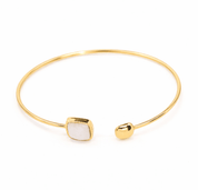 KATJIA MIA OPALITE BANGLE best gold plated tarnish and water resistant piece by Irish Jewellery brand - Lynott Jewellery