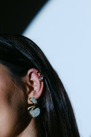 RACHEL GORRY - SOPHIE TWISTED EARRINGS best gold plated tarnish and water resistant piece by Irish Jewellery brand - Lynott Jewellery