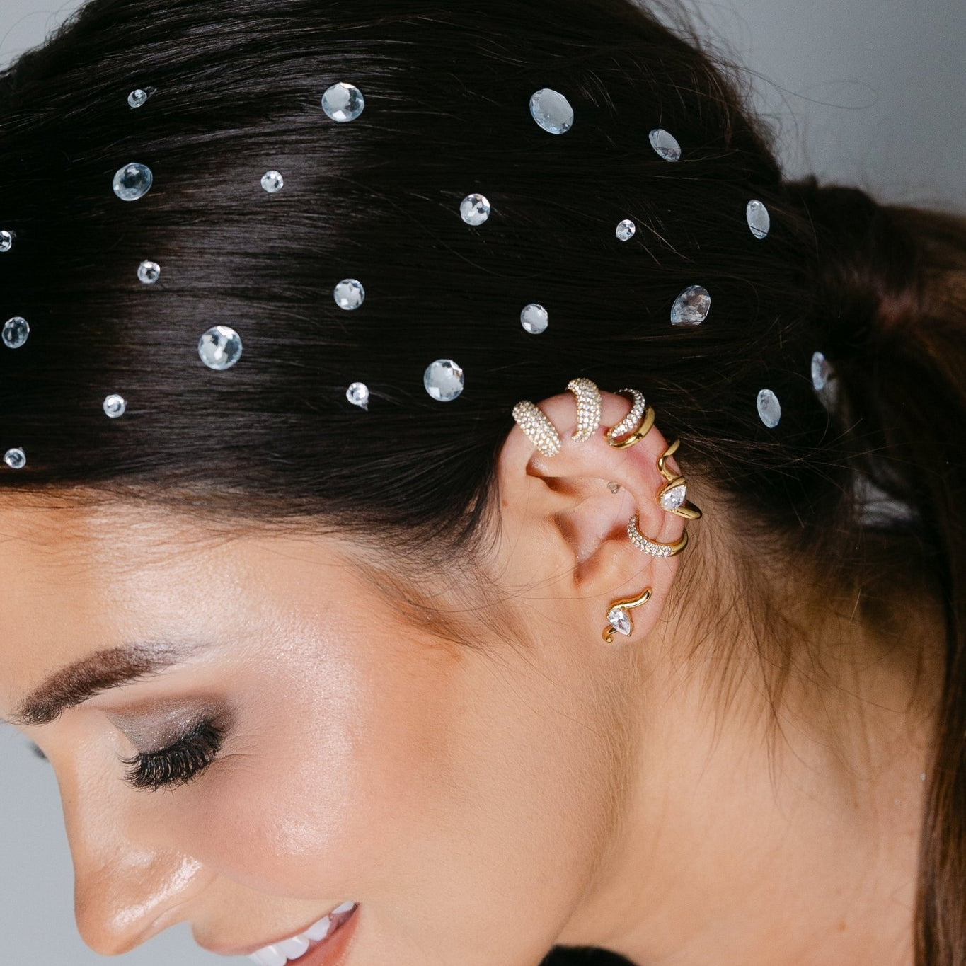 RACHEL GORRY - ELLA EAR CUFF GOLD best gold plated tarnish and water resistant piece by Irish Jewellery brand - Lynott Jewellery