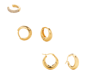 Daily Luxe Earring Set best gold plated tarnish and water resistant piece by Irish Jewellery brand - Lynott Jewellery