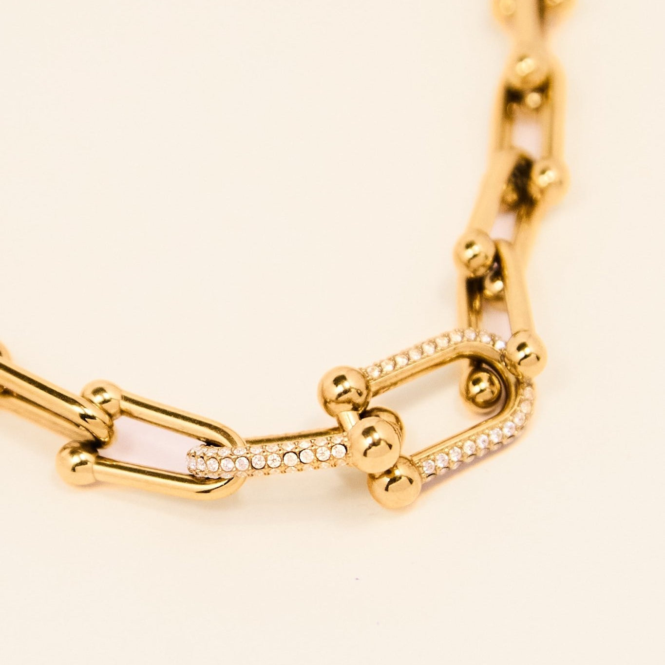 KATJA MIA LUSTRE CHUNKY BRACELET best gold plated tarnish and water resistant piece by Irish Jewellery brand - Lynott Jewellery