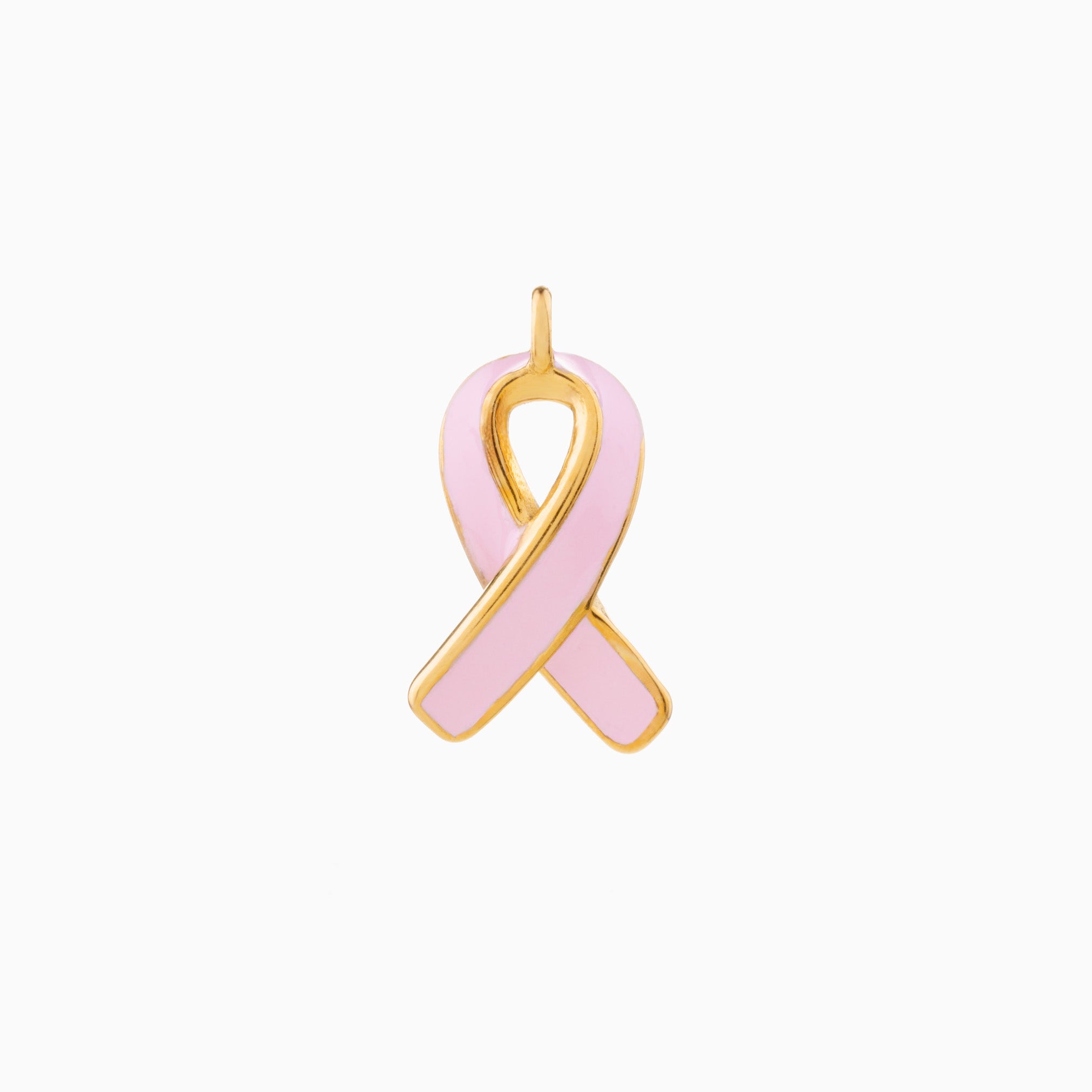 CANCER PINK WELDING CHARM best gold plated tarnish and water resistant piece by Irish Jewellery brand - Lynott Jewellery