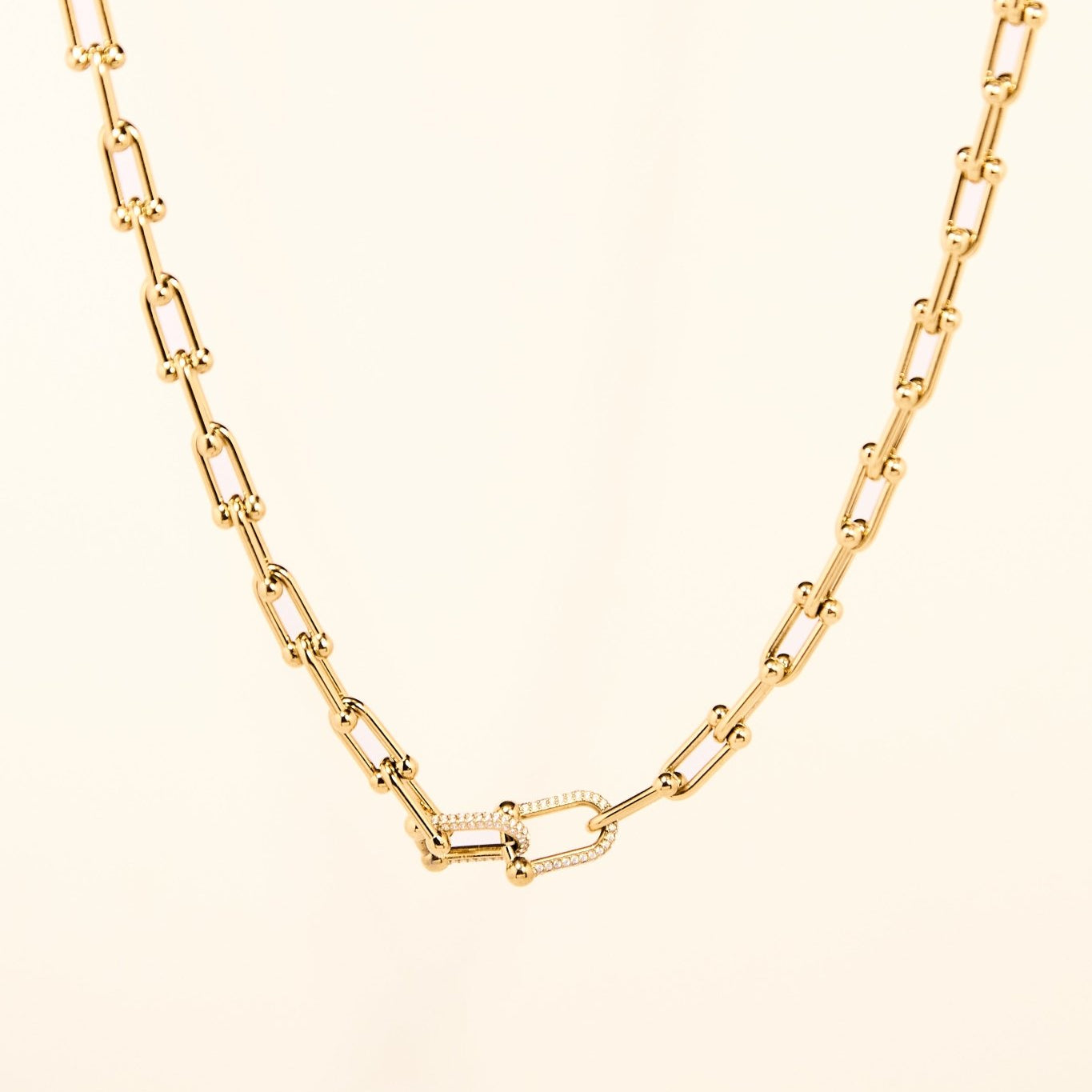 KATJA MIA LUSTRE CHUNKY NECKLACE best gold plated tarnish and water resistant piece by Irish Jewellery brand - Lynott Jewellery