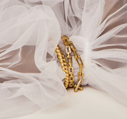 KATJIA MIA LUSTRE CHUNKY BRACELET best gold plated tarnish and water resistant piece by Irish Jewellery brand - Lynott Jewellery