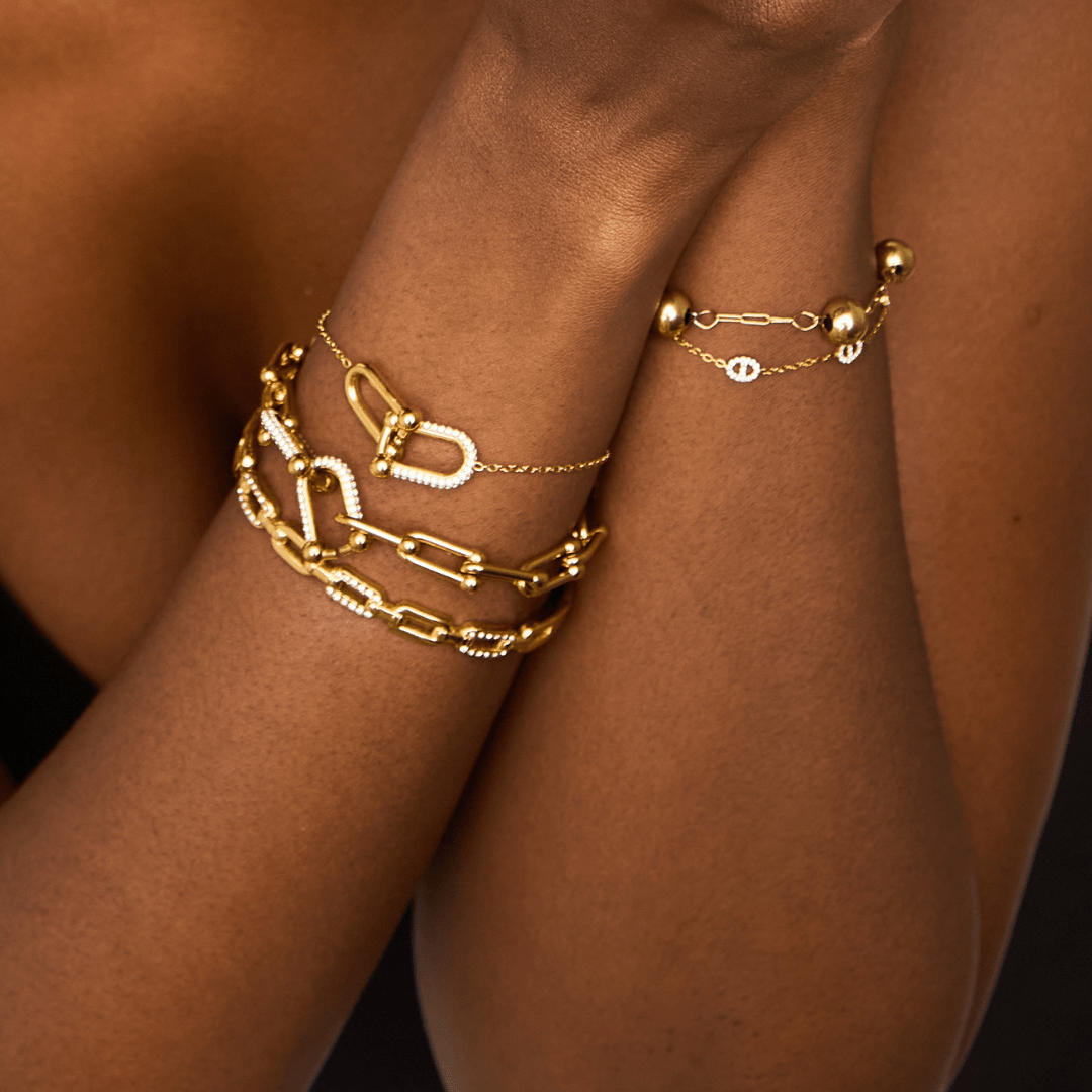 KATJA MIA BRACELET best gold plated tarnish and water resistant piece by Irish Jewellery brand - Lynott Jewellery