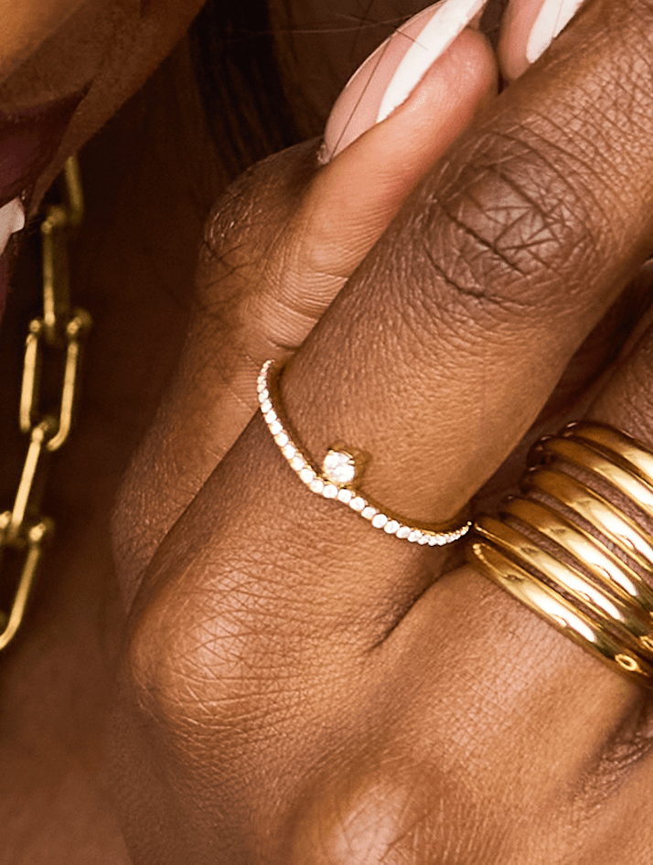 KATJA MIA ADORE ME RING best gold plated tarnish and water resistant piece by Irish Jewellery brand - Lynott Jewellery