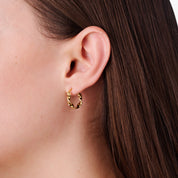 DOLCE GOLD HOOPS best gold plated tarnish and water resistant piece by Irish Jewellery brand - Lynott Jewellery