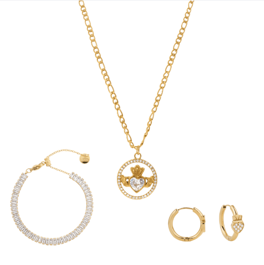 Grá Layers Set best gold plated tarnish and water resistant piece by Irish Jewellery brand - Lynott Jewellery