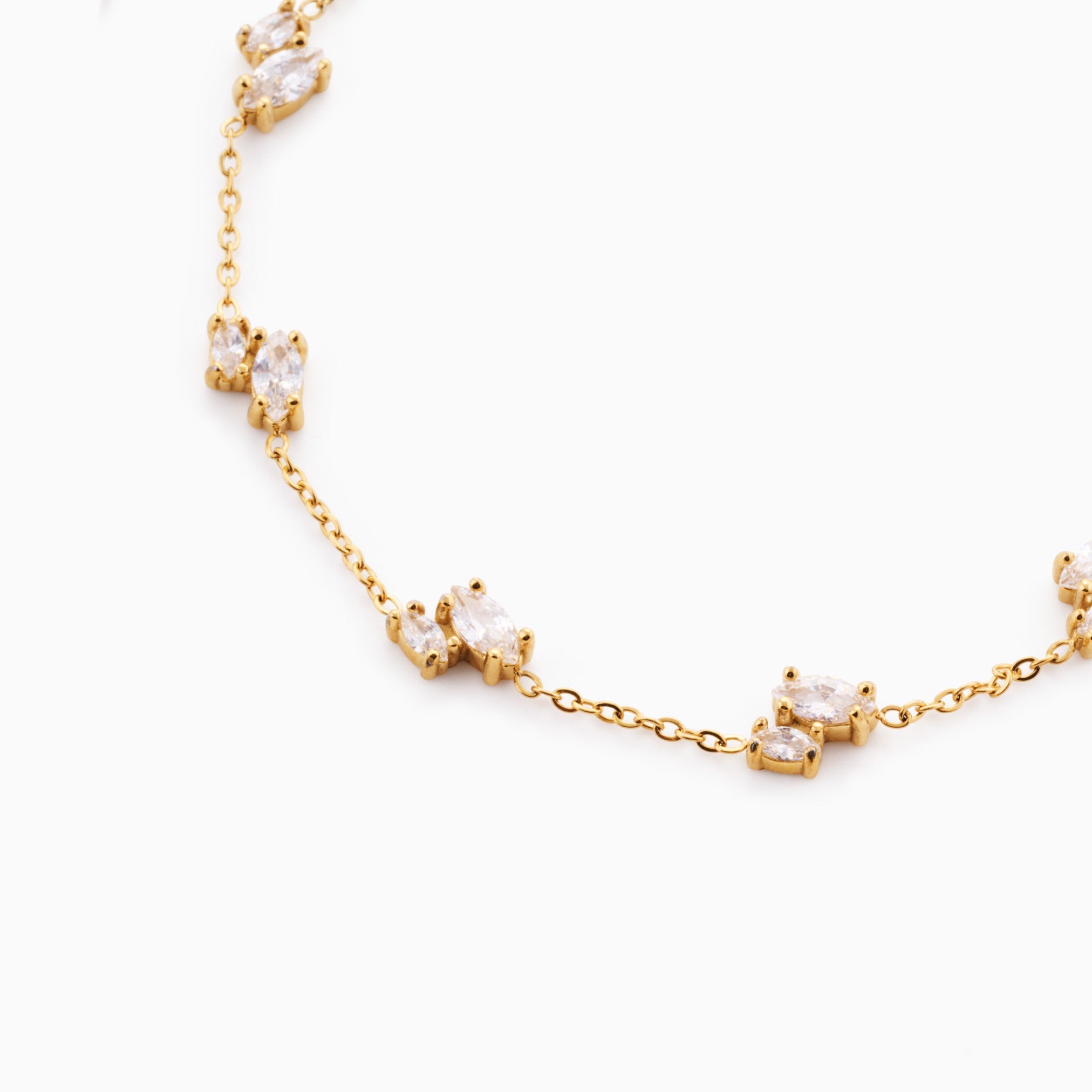 RACHEL GORRY - CHELSEA MARQUISE BRACELET best gold plated tarnish and water resistant piece by Irish Jewellery brand - Lynott Jewellery