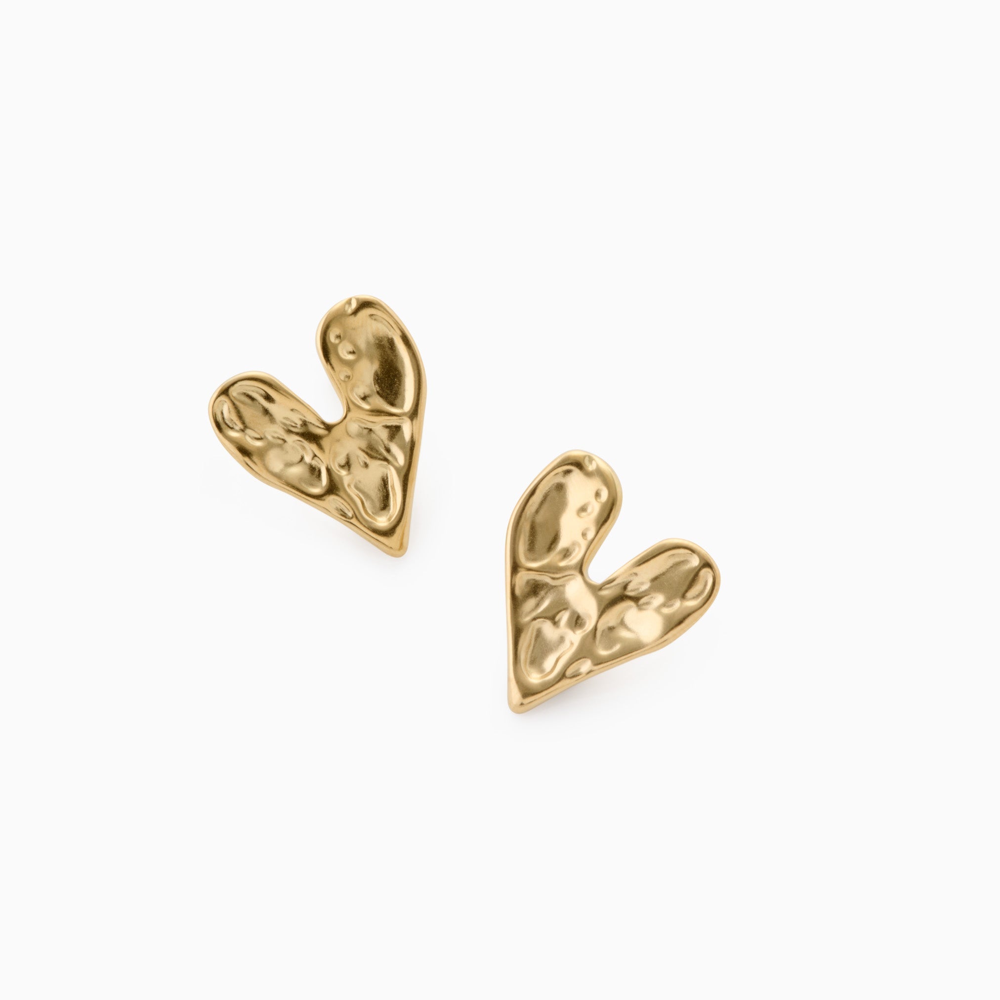 Heart Earrings & Engravable Necklace Boxed Gift Set (Gold) best gold plated tarnish and water resistant piece by Irish Jewellery brand - Lynott Jewellery