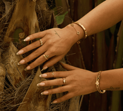 Soft Luxe Ring Set best gold plated tarnish and water resistant piece by Irish Jewellery brand - Lynott Jewellery