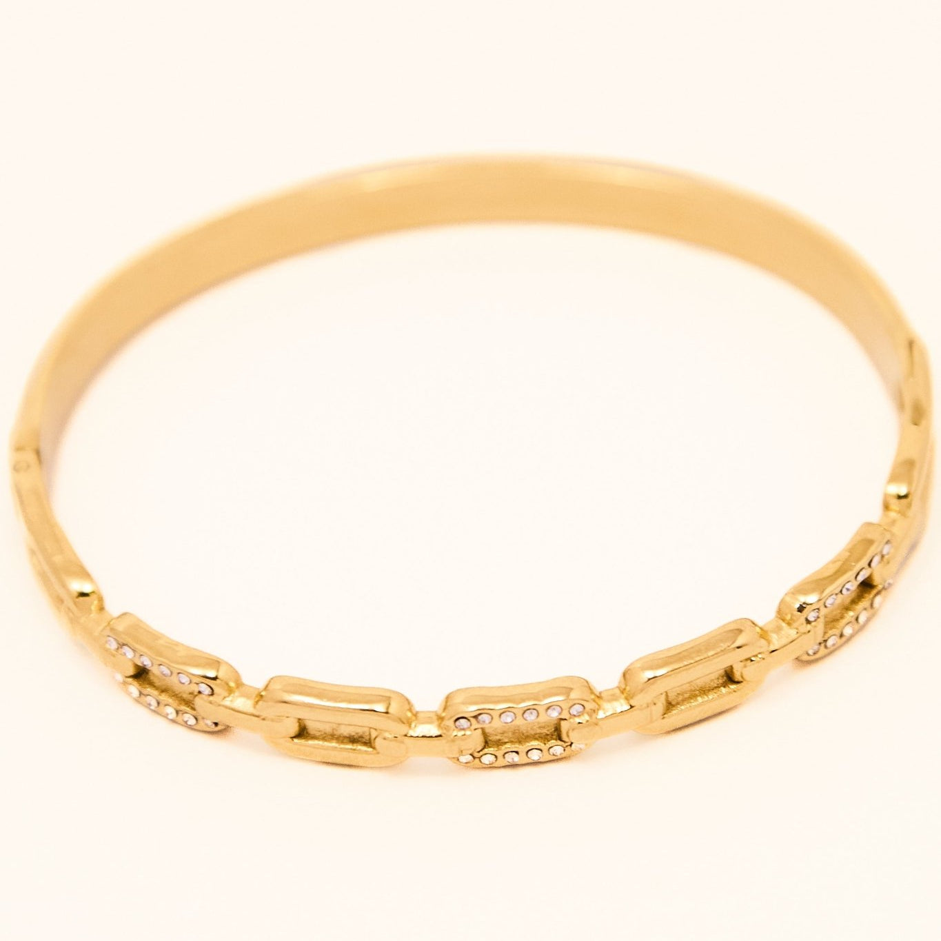 KATJA MIA LUSTRE BANGLE best gold plated tarnish and water resistant piece by Irish Jewellery brand - Lynott Jewellery