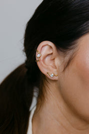 RACHEL GORRY - PAULA EAR CUFF best gold plated tarnish and water resistant piece by Irish Jewellery brand - Lynott Jewellery