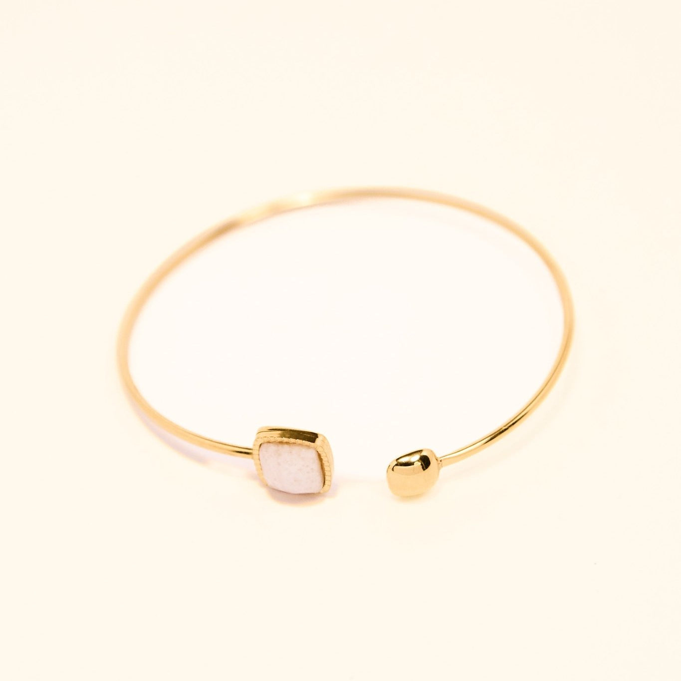 KATJA MIA OPALITE BANGLE best gold plated tarnish and water resistant piece by Irish Jewellery brand - Lynott Jewellery