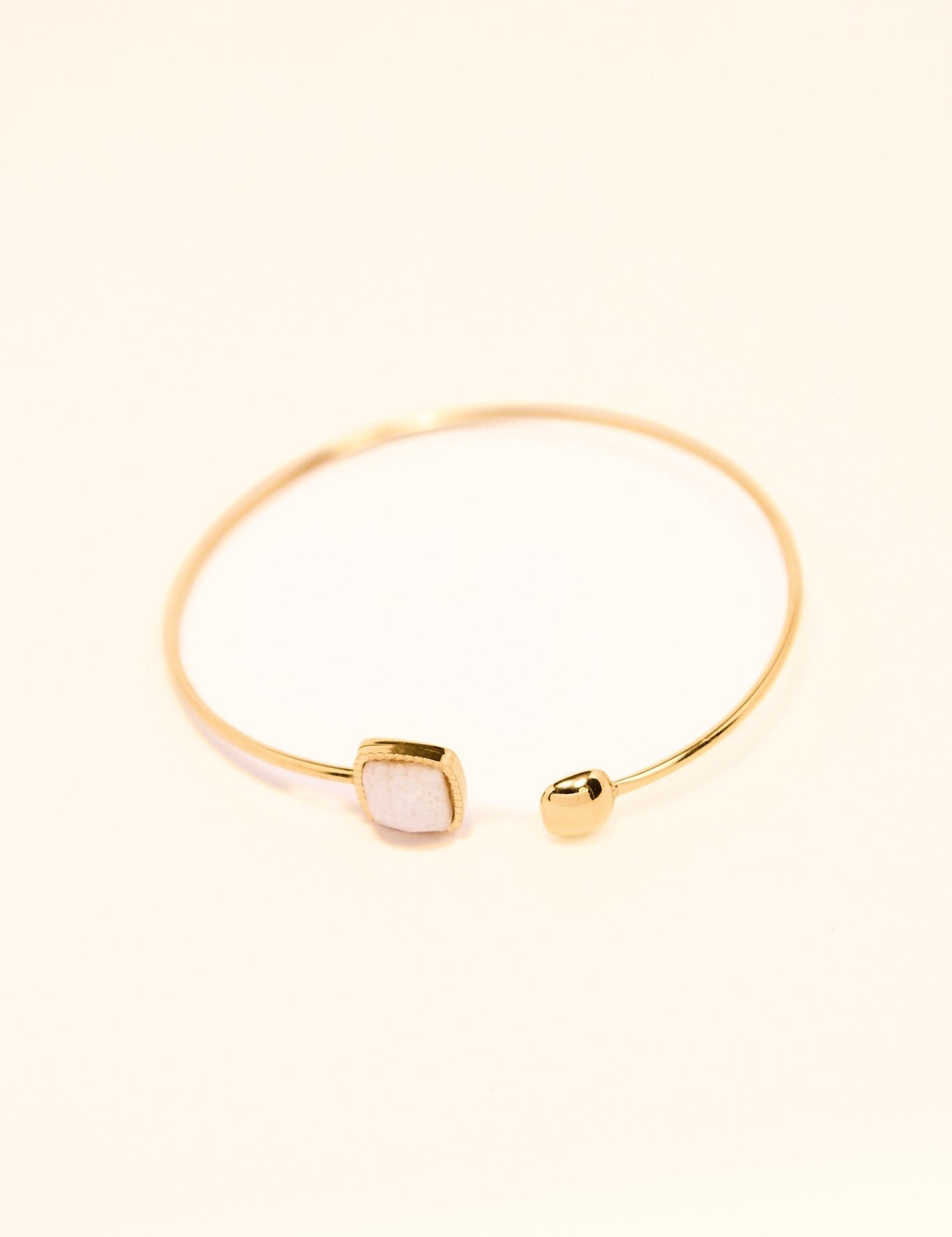 KATJA MIA OPALITE BANGLE best gold plated tarnish and water resistant piece by Irish Jewellery brand - Lynott Jewellery