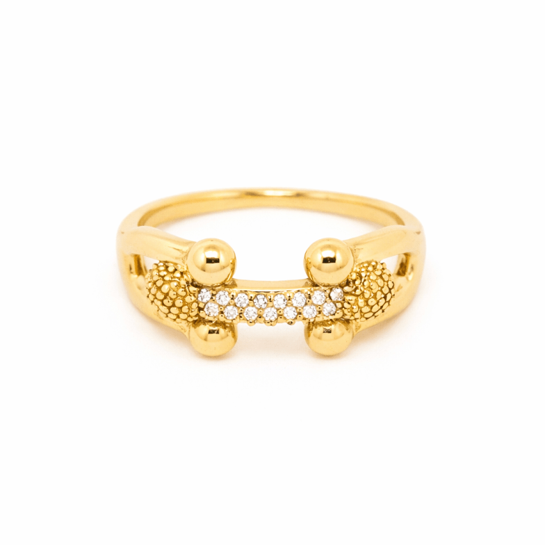 KATJIA MIA LUSTRE RING best gold plated tarnish and water resistant piece by Irish Jewellery brand - Lynott Jewellery