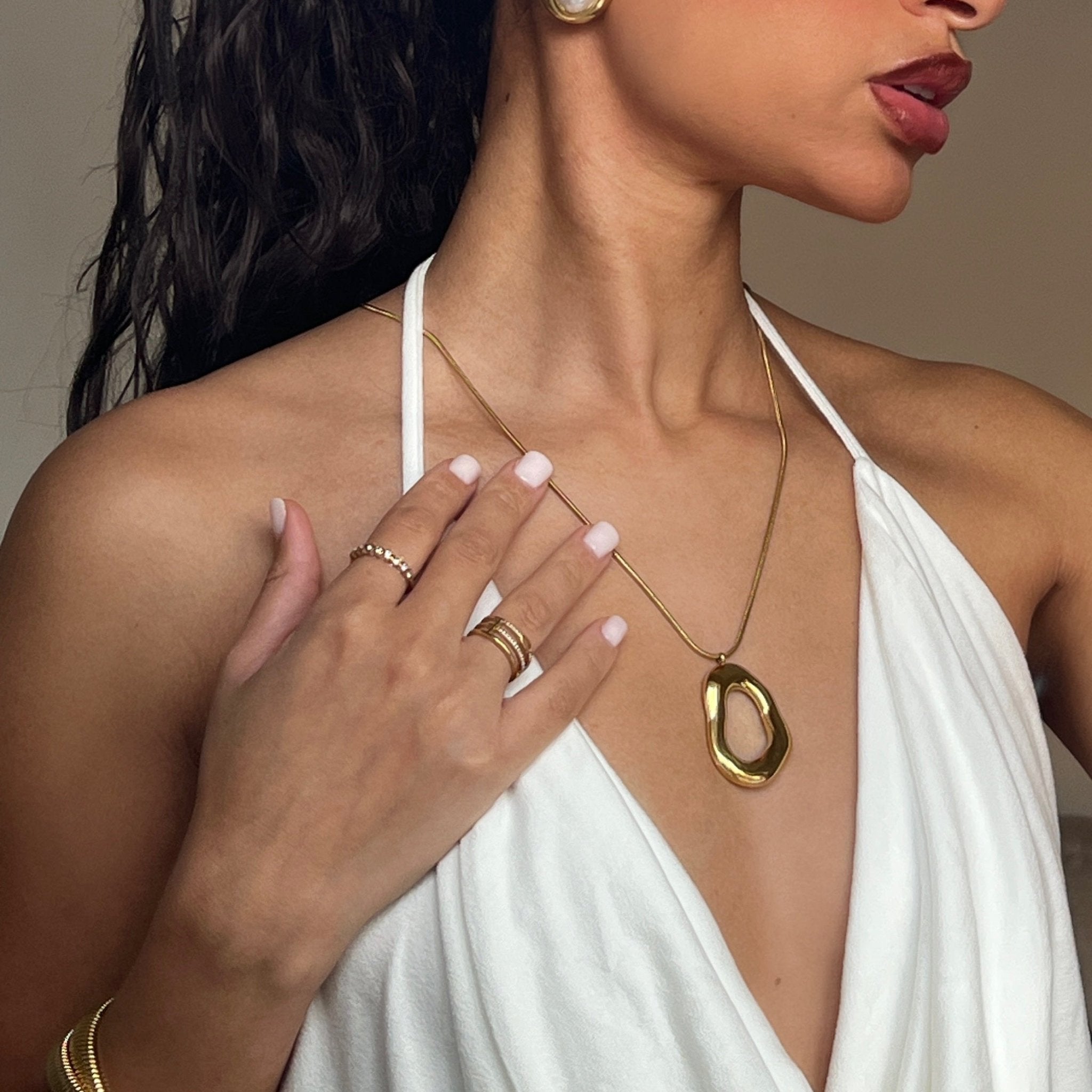 Power Stack Ring Set best gold plated tarnish and water resistant piece by Irish Jewellery brand - Lynott Jewellery